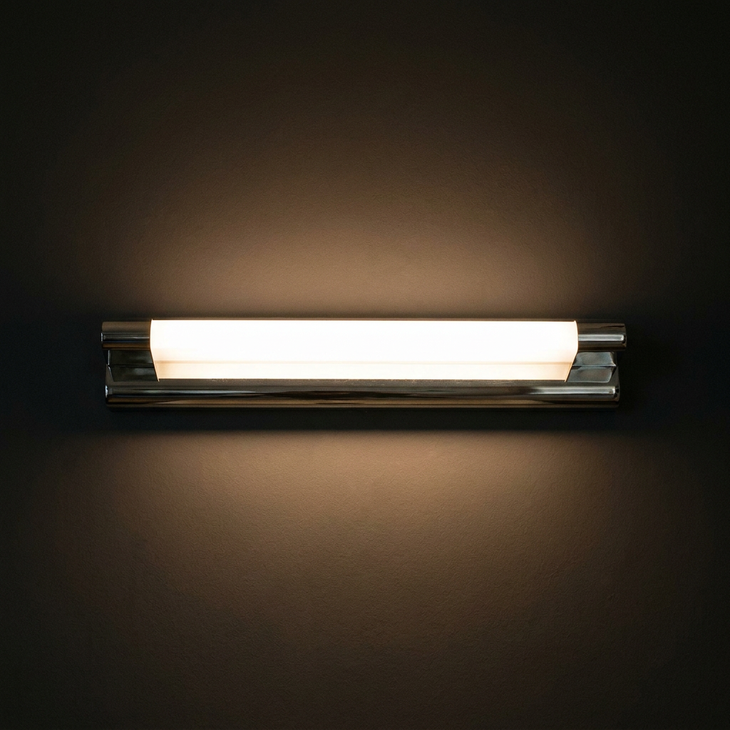 Applique murale LED Acier Composite Chromé Mia — ambiance tamisée