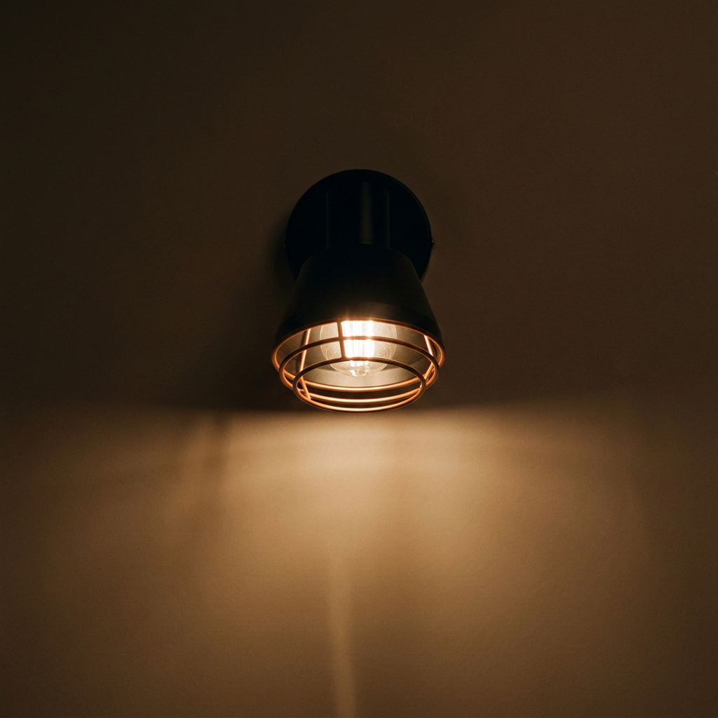 Applique murale acier E14 Neria — ambiance tamisée