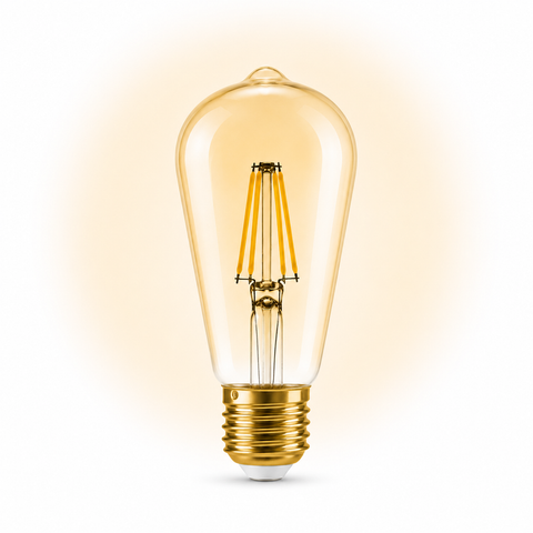 Ampoule LED filament Edison ST64 ambrée OSRAM E27
