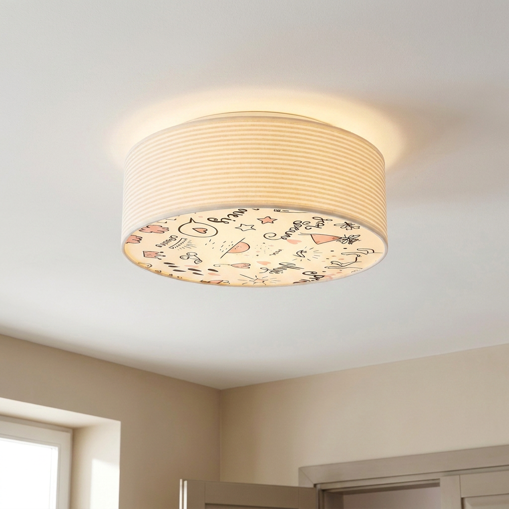Plafonnier 2 Lampes Acier Blanc — allume au plafond, halo lumineux