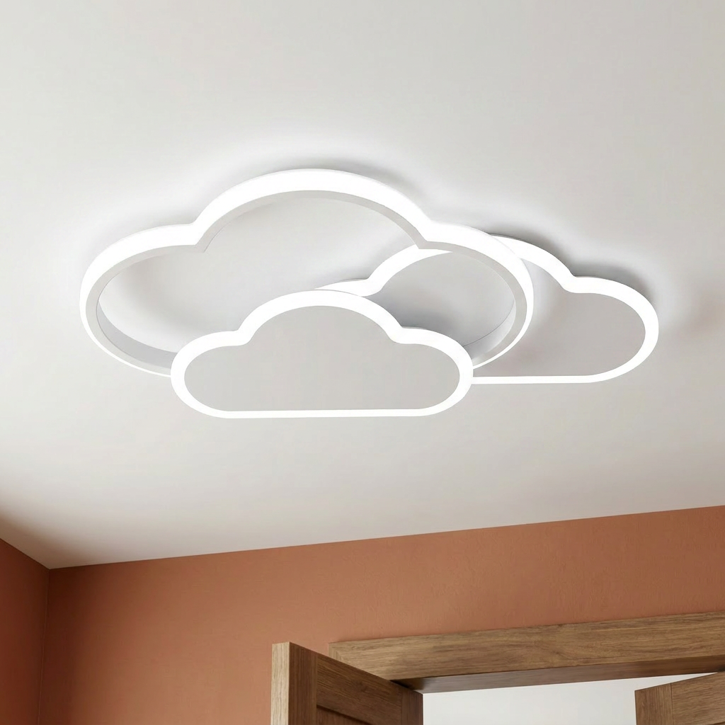 Plafonnier 3 Lampes LED Doré | Oblaci — allume au plafond, halo lumineux