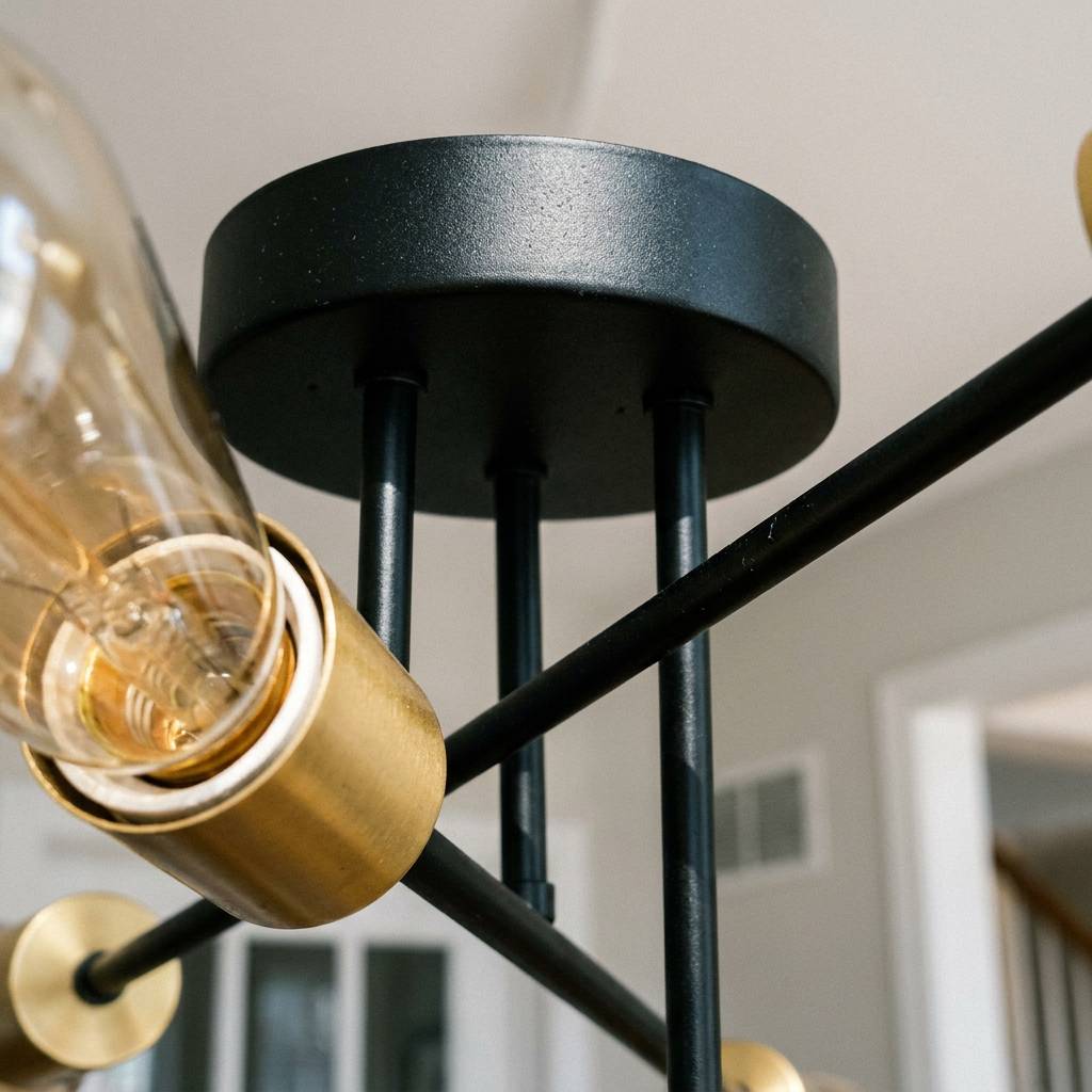 Plafonnier 6 Lampes E27 | Crespilo — gros plan sur la matiere et la finition