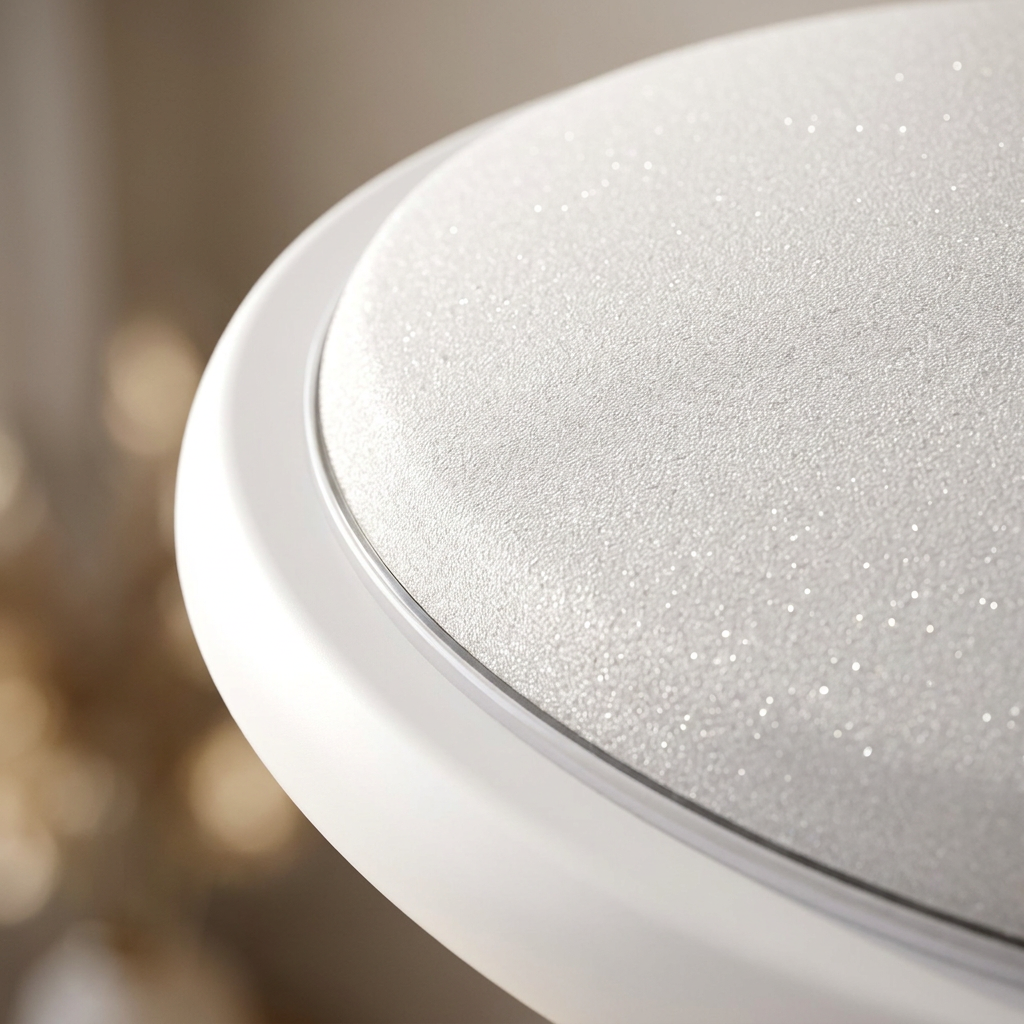 Plafonnier Acier Composite Blanc | Jasper — gros plan sur la matiere et la finition