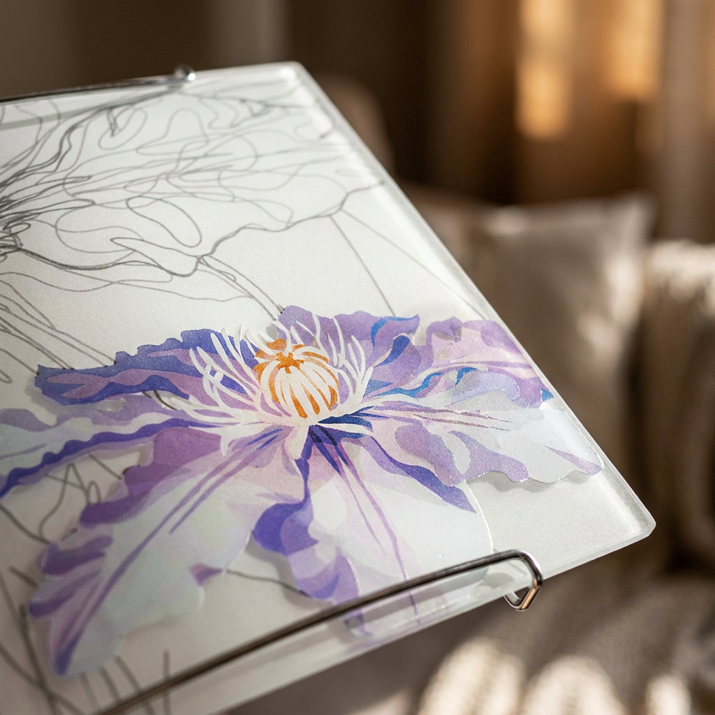 Plafonnier Acier Verre Blanc | Spring — gros plan sur la matiere et la finition