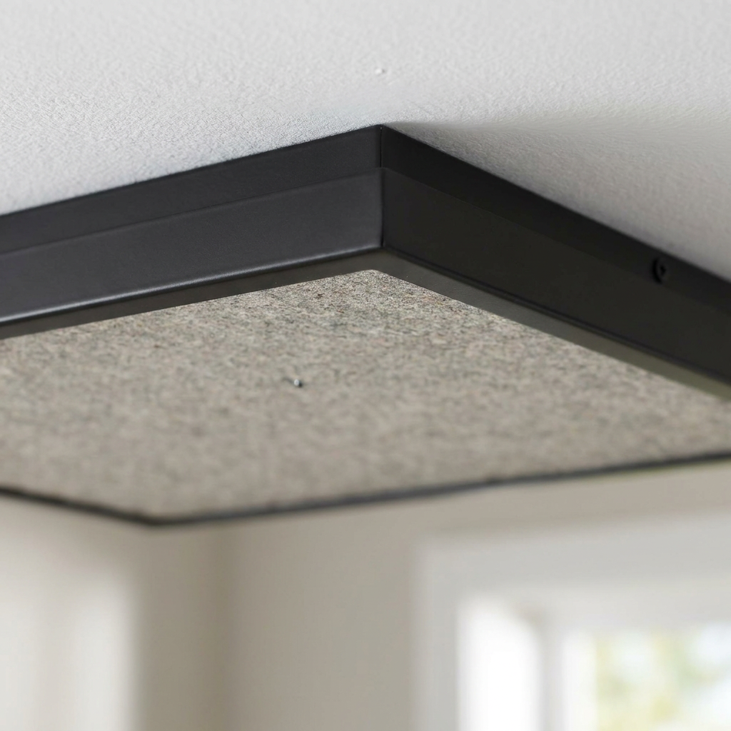 Plafonnier Design | Luxan — detail du bord et de la fixation au plafond