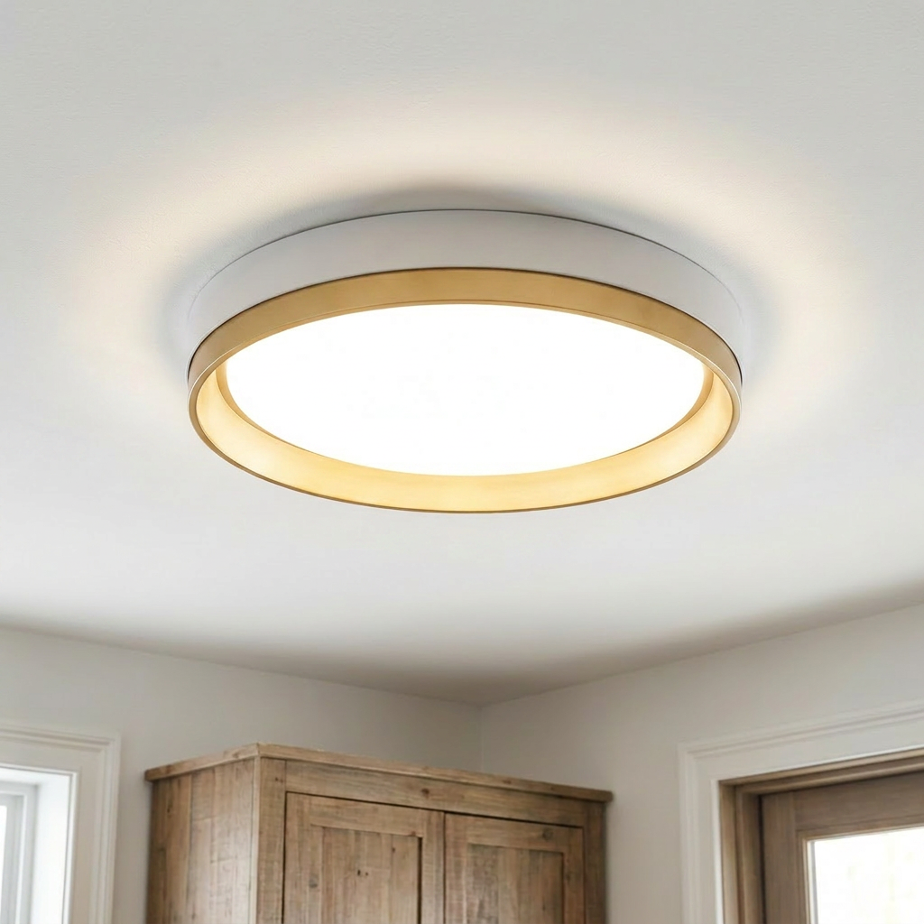 Plafonnier LED Acier Composite — allume au plafond, halo lumineux