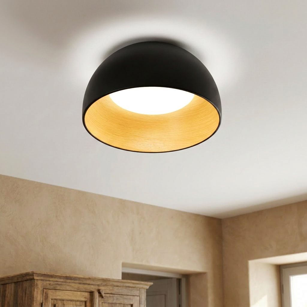 Plafonnier LED Acier Composite — allume au plafond, halo lumineux