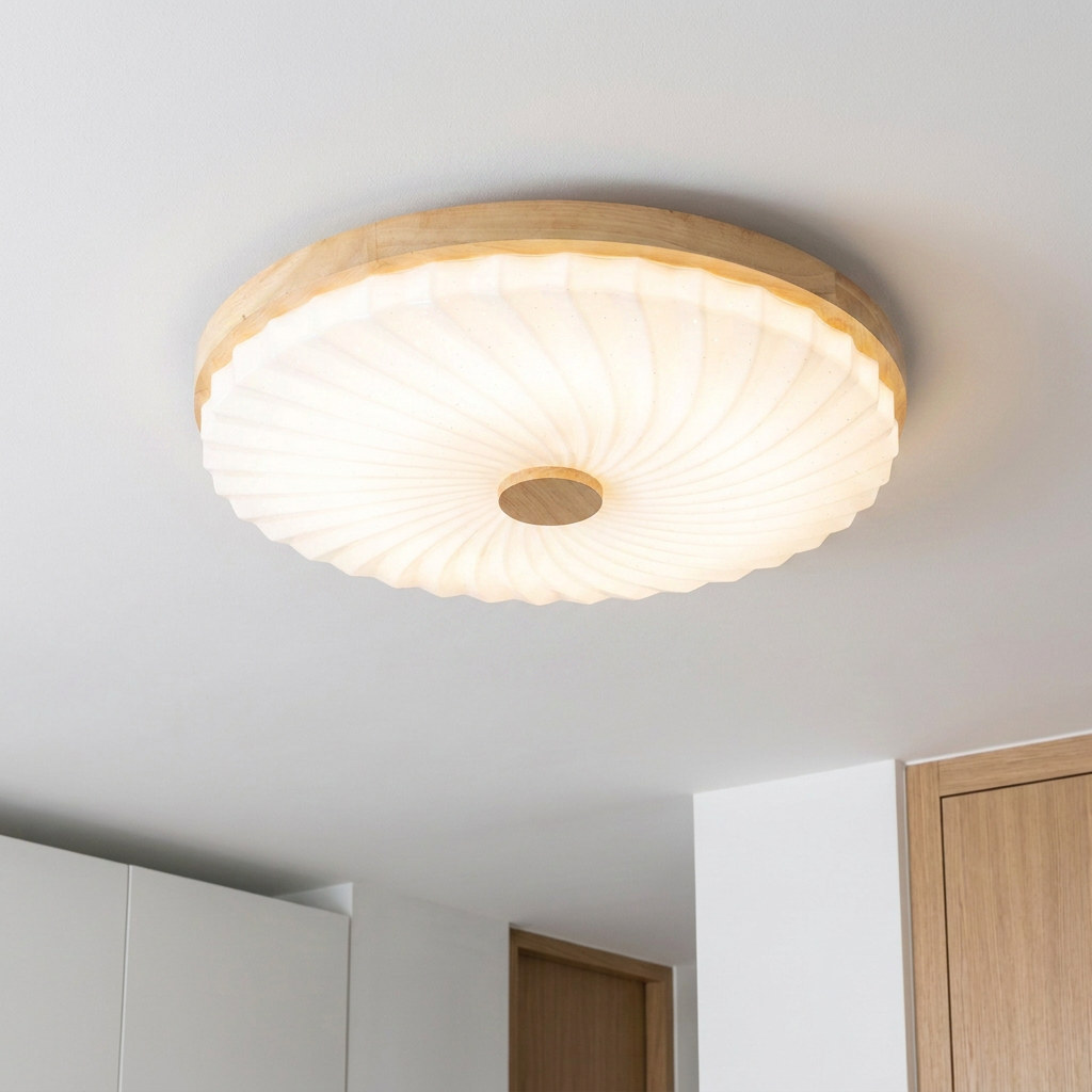 Plafonnier LED Acier Composite Blanc — allume au plafond, halo lumineux