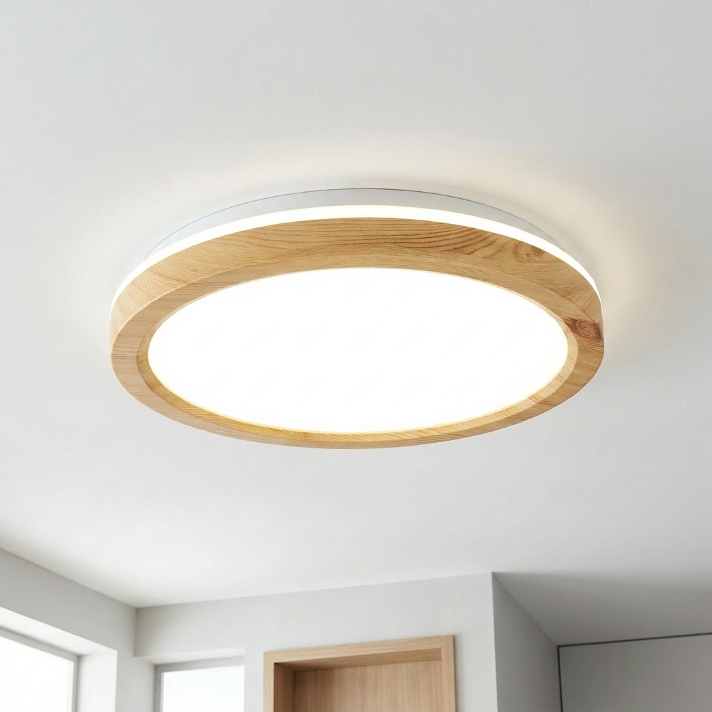Plafonnier LED Acier Composite Blanc | Gandava — allume au plafond, halo lumineux