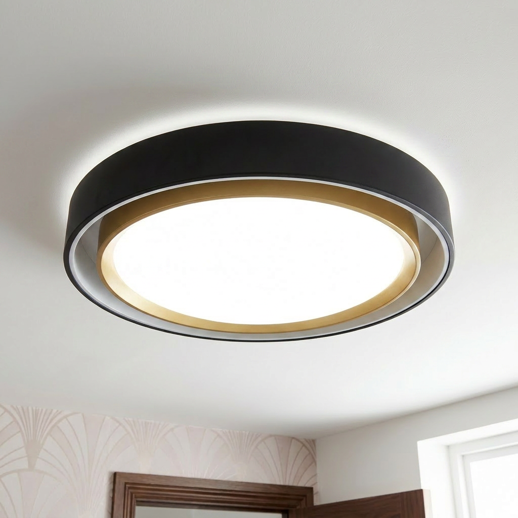 Plafonnier LED Acier Composite | Manhattan — allume au plafond, halo lumineux
