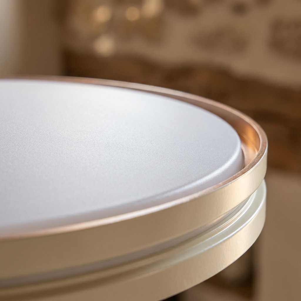 Plafonnier LED Acier Composite | Montana — gros plan sur la matiere et la finition