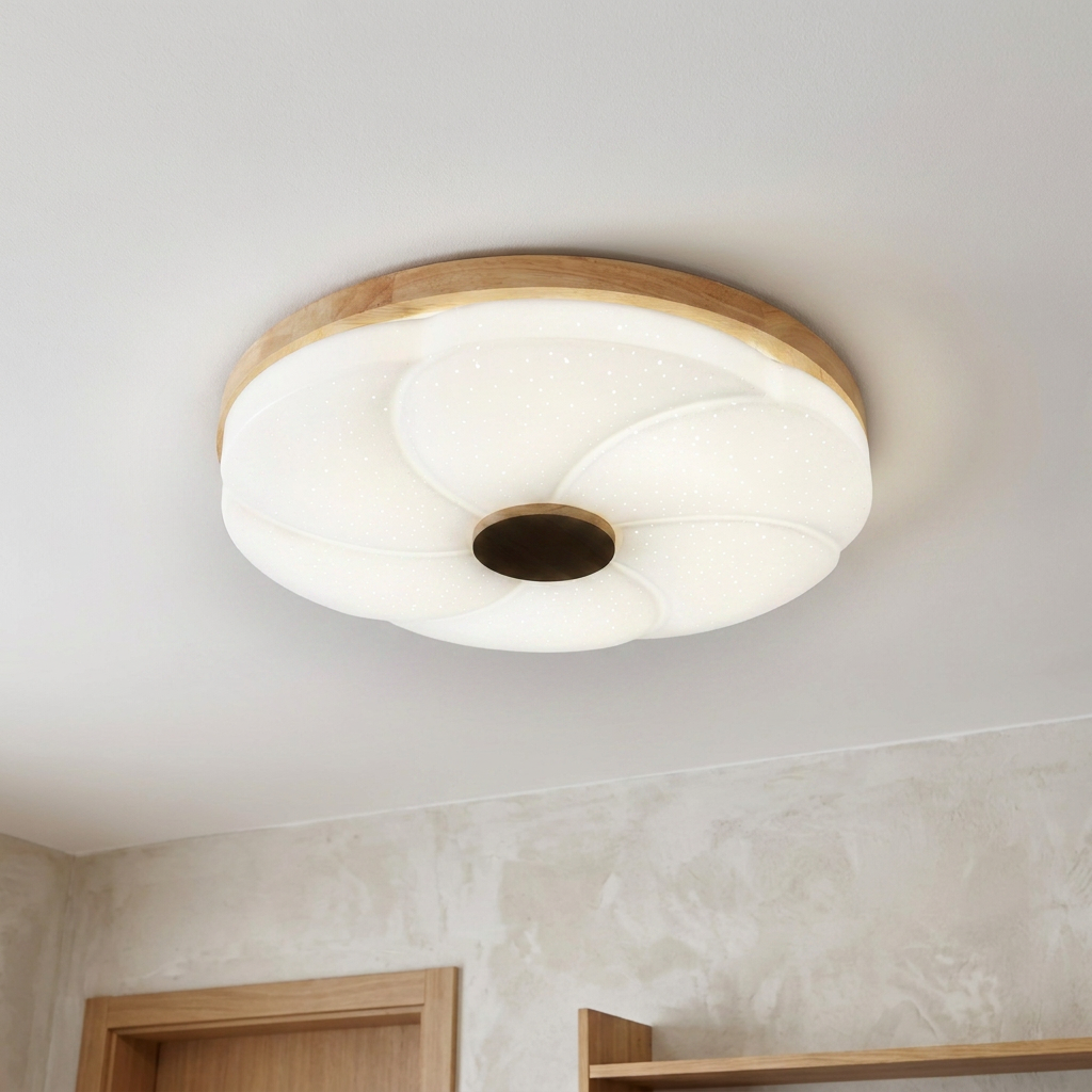 Plafonnier LED Blanc — allume au plafond, halo lumineux