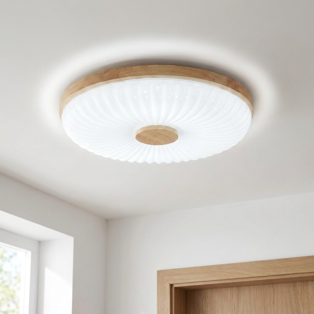 Plafonnier LED Blanc — allume au plafond, halo lumineux