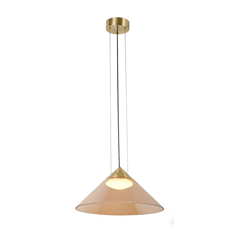 Suspension en verre ambré chic · photo 2