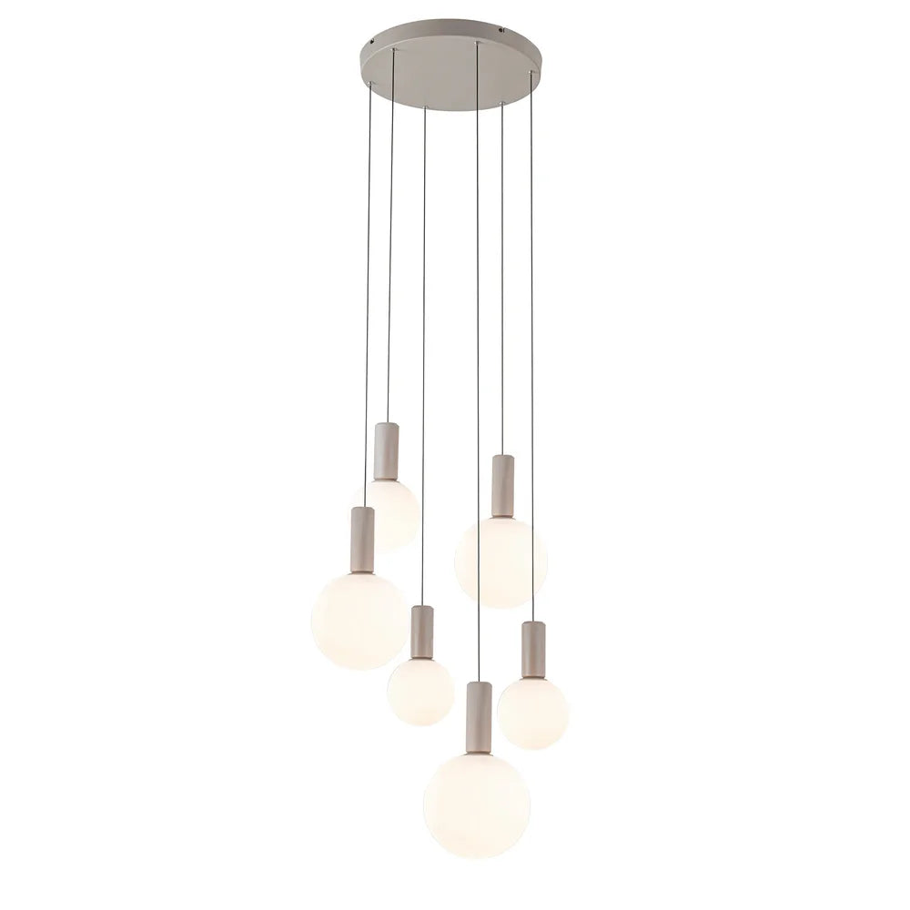 Suspension 6 Lampes Opaline Beige · Testa · photo 7
