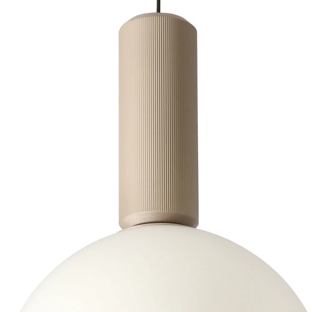 Suspension 6 Lampes Opaline Beige · Testa · photo 8