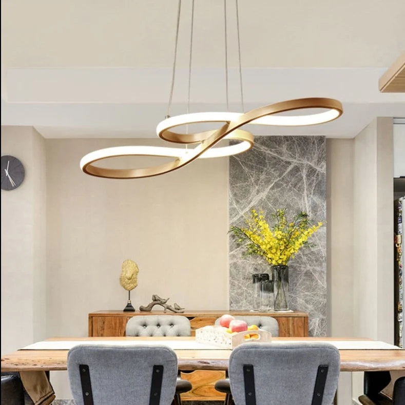 Suspension moderne Forme Infini avec Eclairage LED intégré