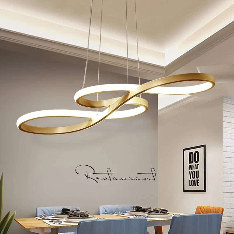 Suspension moderne Forme Infini avec Eclairage LED intégré