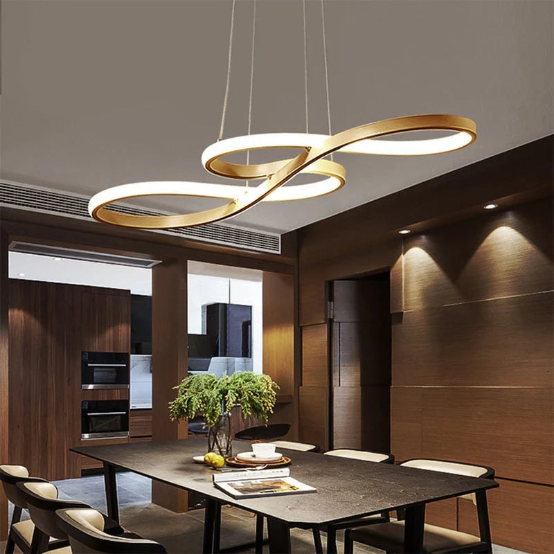 Suspension moderne Forme Infini avec Eclairage LED intégré