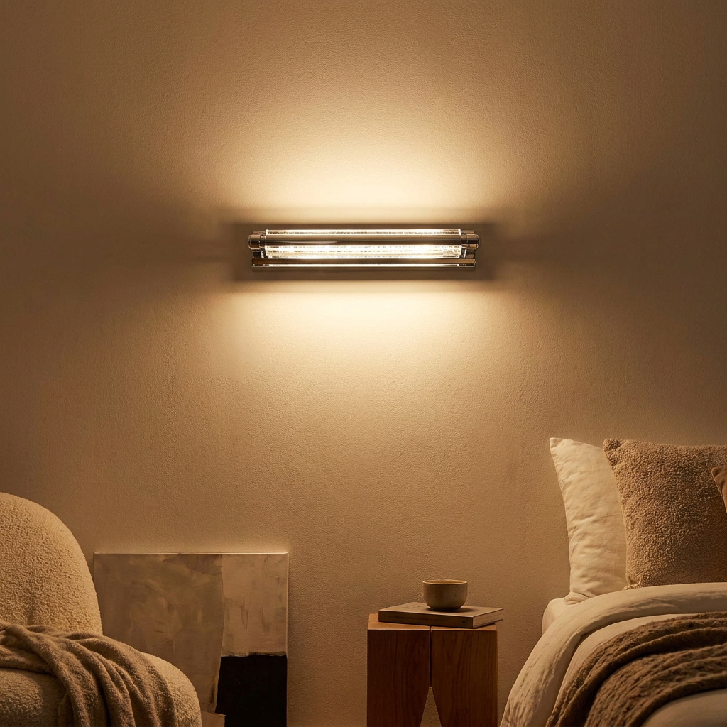 Applique murale LED Acier Composite Chromé Quasar — vue principale