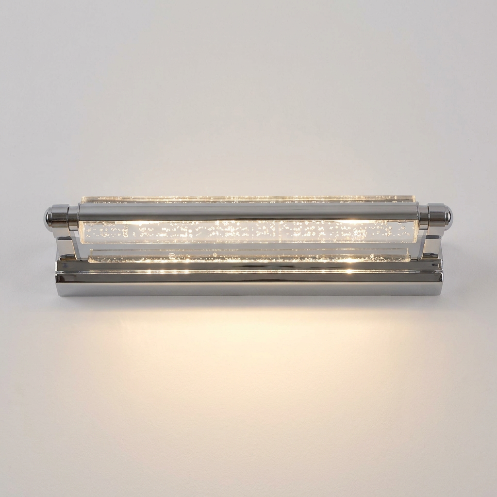 Applique murale LED Acier Composite Chromé Quasar — gros plan