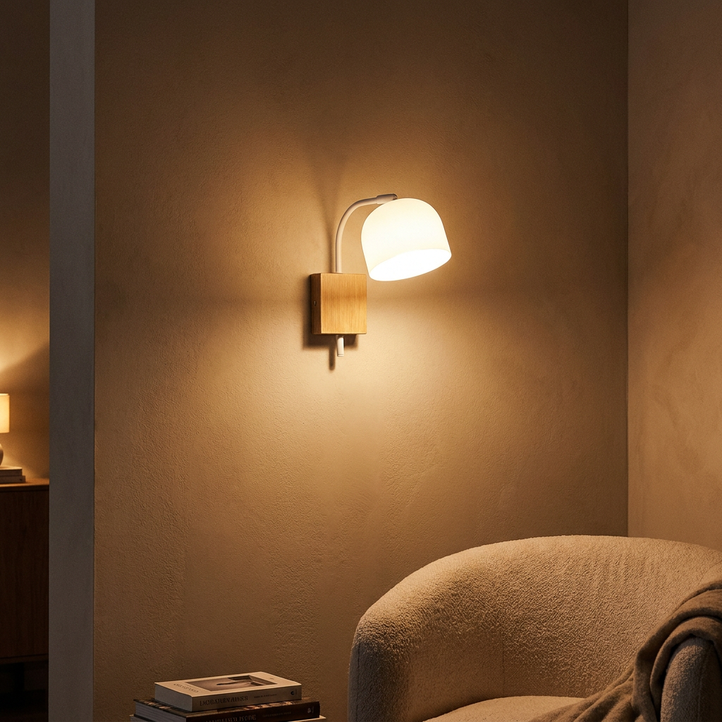 Applique murale acier blanc E27 Rupi — vue principale