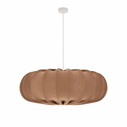 Suspension Abat-Jour Tissu Plissé Taupe | Dune